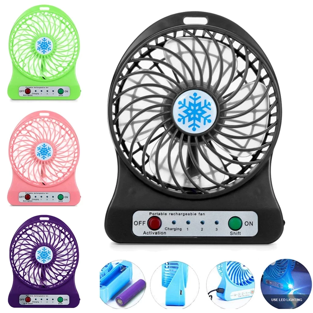 Plastic Mini Portable Usb Fan, Size: Small